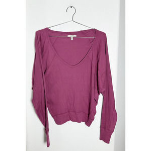 Free People Santa Clara Thermal Top in Purple sz XS